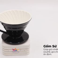 Pheu pha ca phe v60 sensai shining black and white 2
