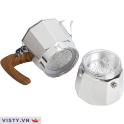 am pha ca phe moka pot noi dia trung tay go