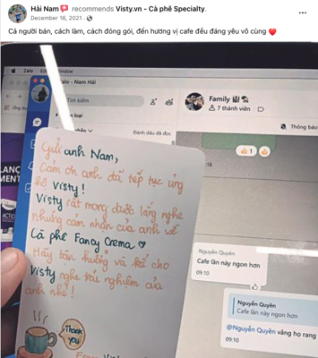 review khach hang mua ca phe fanpage 2