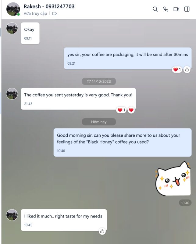 review khach hang fine robusta