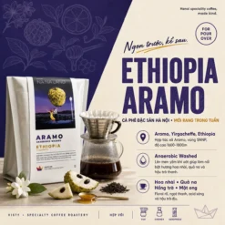 ca phe ethiopia aramo yirgacheffe anaerobic pour over 1600w