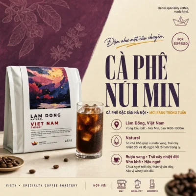 ca phe nui min lam dong natural catimor espresso da 1600w