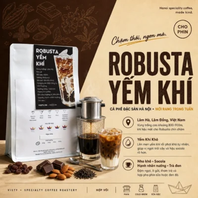 ca phe robusta yem khi phin den da 1600w